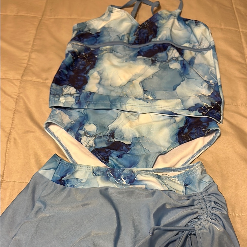 Amazon Kids Swim Bikini - Blue Marble Design